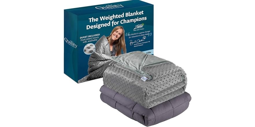 Bare Home 25 lbs Weighted Blanket for Adults - 80 x 87 - Minky Fleece, Dark Blue