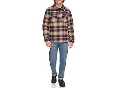 Levis Mens Classic Plaid Shirt Jacket (L)