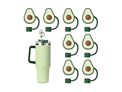 COOK WITH COLOR 8Pc Avocado Straw Covers