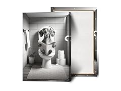 Funny Bathroom Dachshund Dog Wall Art