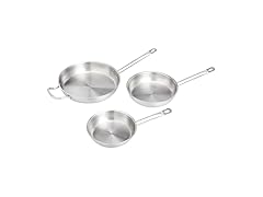 3pc Stainless Steel Fry Pan Set