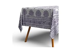 LOTUS MILLS 100% Organic Cotton Lavender Table Cloth