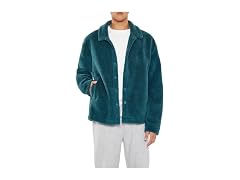 Forever 21 Men (L) Plush Drop-Sleeve Shacket Sea