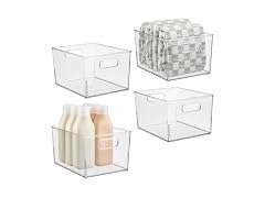 iDesign Stackable Plastic Bathroom Storage Handles-4Pk