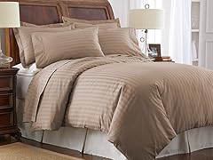 500TC Cotton Duvet Cover Set-Taupe-2 Sizes
