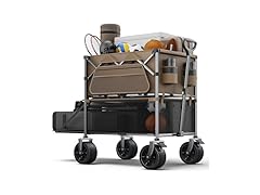 Everyfun 480Lbs Foldable Double Decker Wagon Cart