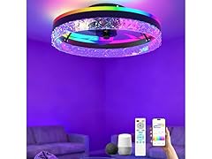 Smart RGB LED Ceiling Fan 20 w/ Remote