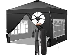 Saemoza 10x10 Pop Up Canopy Tent with One Push Setup