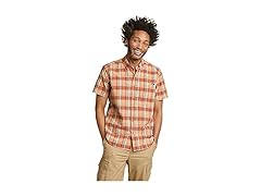 Eddie Bauer Men (S) Pack It Seersucker Shirt