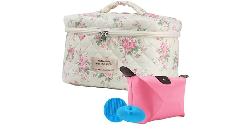 Generic Large Travel Quilted Makeup Bag