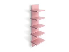 Bloddream 5-Tier Wall Shelves Pink 30.7