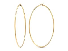 Ladies 18k Gold Plated Hoop Earrings