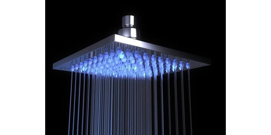 Oasis Stainless Steel Rain Shower Head with LED