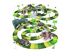 Dinosaur Toys,Create A Dinosaur World Road Race,Flexible Track Playset