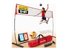 ZEALFEEL 12FT Volleyball Net, 3 Adjustable Heights
