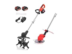 Opuliv Cordless 2-in-1 Tiller & Weed Whacker