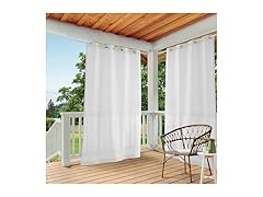 Cabana Solid White In/Outdoor Curtain 54"x96"
