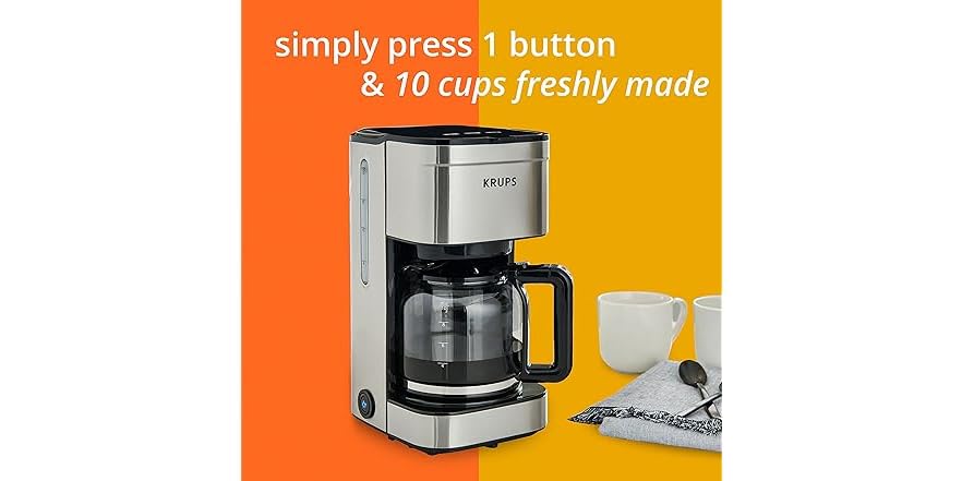 Krups 10-Cup Coffee Maker – Fresh Brew, Every Time - Image 2