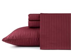 Bibb Home 1500 Series Damask Stripe 4 Piece Sheet Set