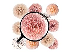 KUNYYI Rose Gradient Tissue Paper Pom