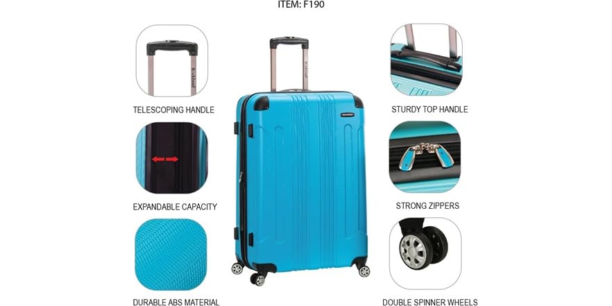 Rockland 3-delige bagageset, helder, 3-delige bagageset