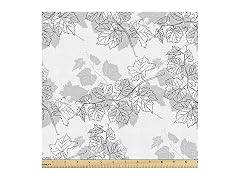 Ambesonne Grey Fabric by The Yard,