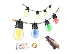 Brightever LED Outdoor String Lights 48FT
