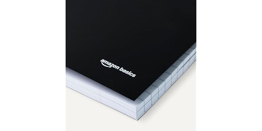 Amazon Basics 3-Subject Notebook Blk 2pk