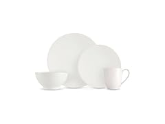 Eater x Zwiesel Fortessa Tempus Stoneware, 16 Piece Set Linen
