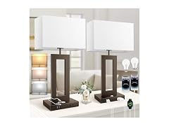 Kondras 3 Color Temperatures Brown Table Lamps Set of 2