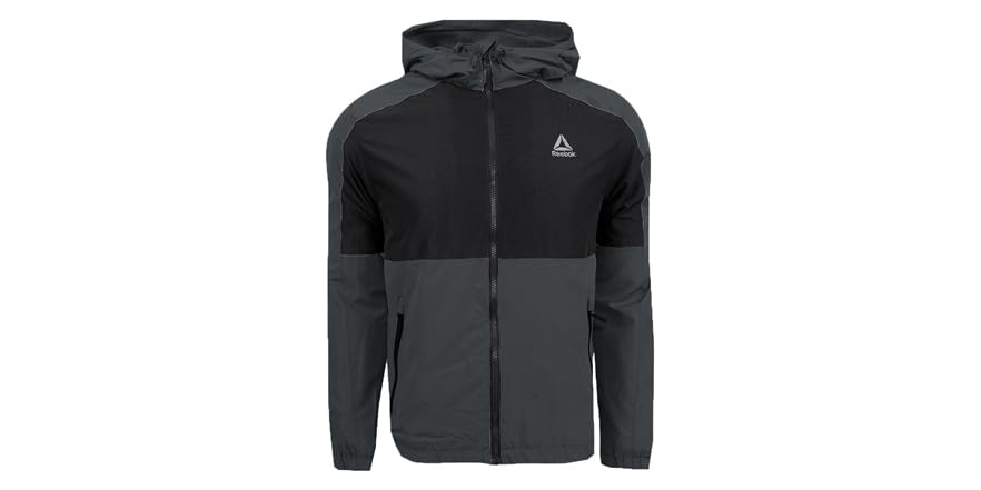 Wind Breaker Jacket Reebok Reebok Men's Windbreaker Jacket with Fleece Lining