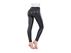 Fleece Lined Leather Pants for women