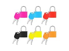 Pimoys 6 Pcs Multicolor Small Luggage Locks Ke