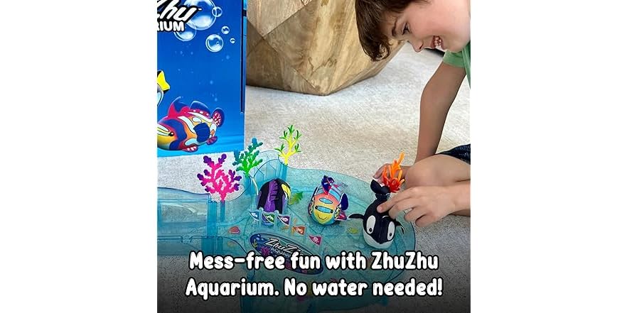 ZhuZhu Aquarium Submarine + Motorized Fish Toy (Blue Tang)