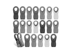 COOK WITH COLOR Bag Clips with Magnet-(Grey, Pack of 20)