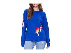 Forever 21  (S) Mushroom Ribbed-Trim Sweater