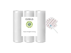 AZEUS Vacuum Sealer Bags 3 Rolls 8"
