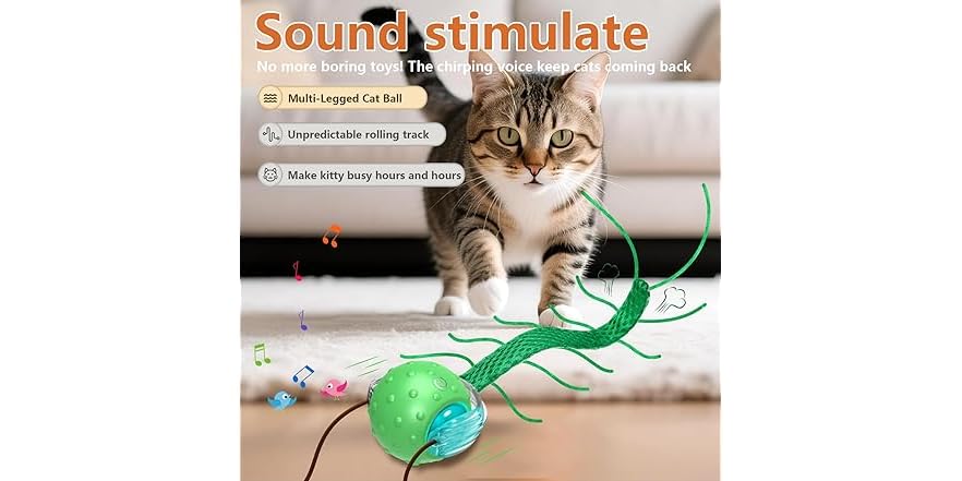 Interactive Cat Toy Ball w/ Sound
