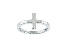 Sterling Silver Cross Midi Ring