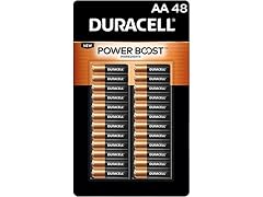 (48 PACK) Duracell Coppertop Power Boost AA Batteries