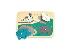Hape x The Met Animal Friends Wooden Peg Puzzle 