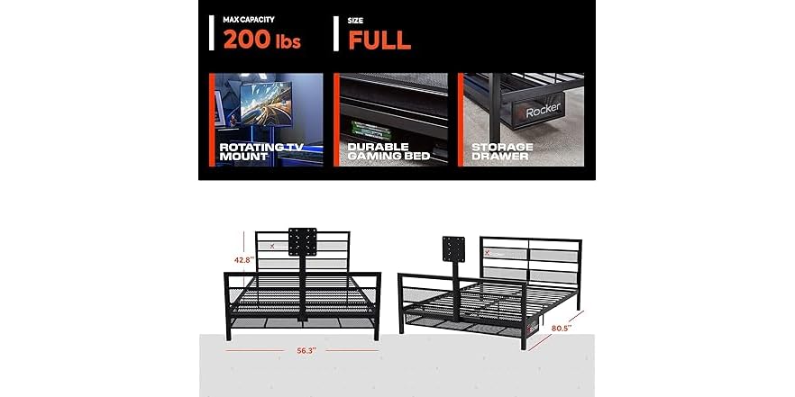 X Rocker Base Camp X Rocker Basecamp Full Size Gaming Bed