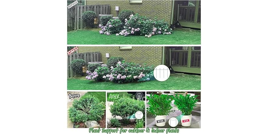 4 Pack Half Circle Plant Support Stakes