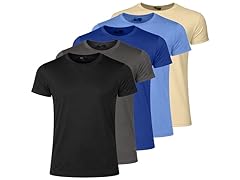3Pk Or 5Pk Mens Poly Tech S/S Tee