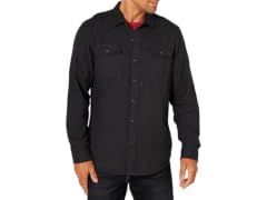 Amazon Essentials Flannel Shirt, Black (XS)