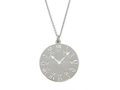 Sterling Silver Telling Time Necklace