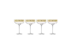 Cambridge Gold Decal Coupe Glasses, Set Of 4