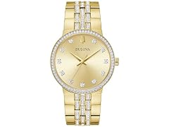 Bulova Men's Crystal and Cross Pendant Watch