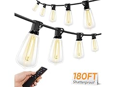 Brightever Outdoor String Lights, Waterproof Connectable