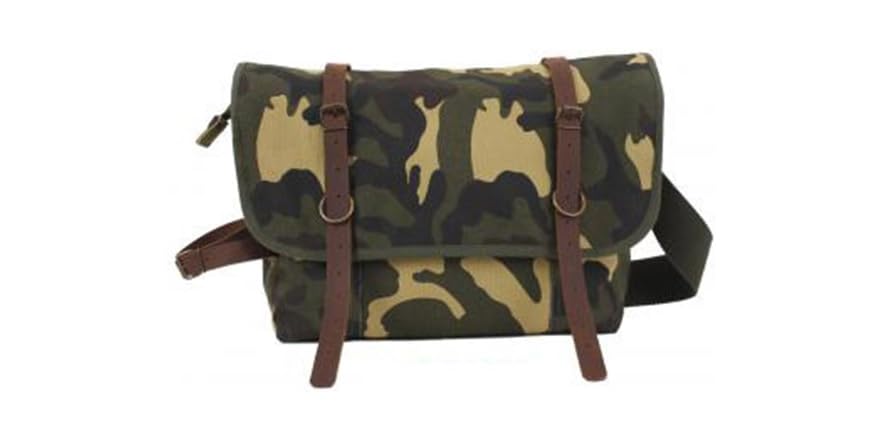 Rothco Borsa A Tracolla In Tela Di Cotone – 48 Cm, Resistente Con Tasca Cerniera E Tracolla Regolabile - 2